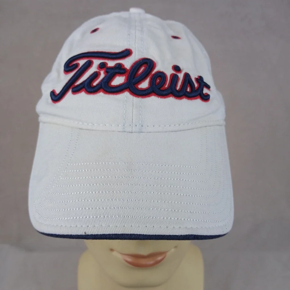 Titleist‎ New Era Cap White Adjustable Canvas Golf